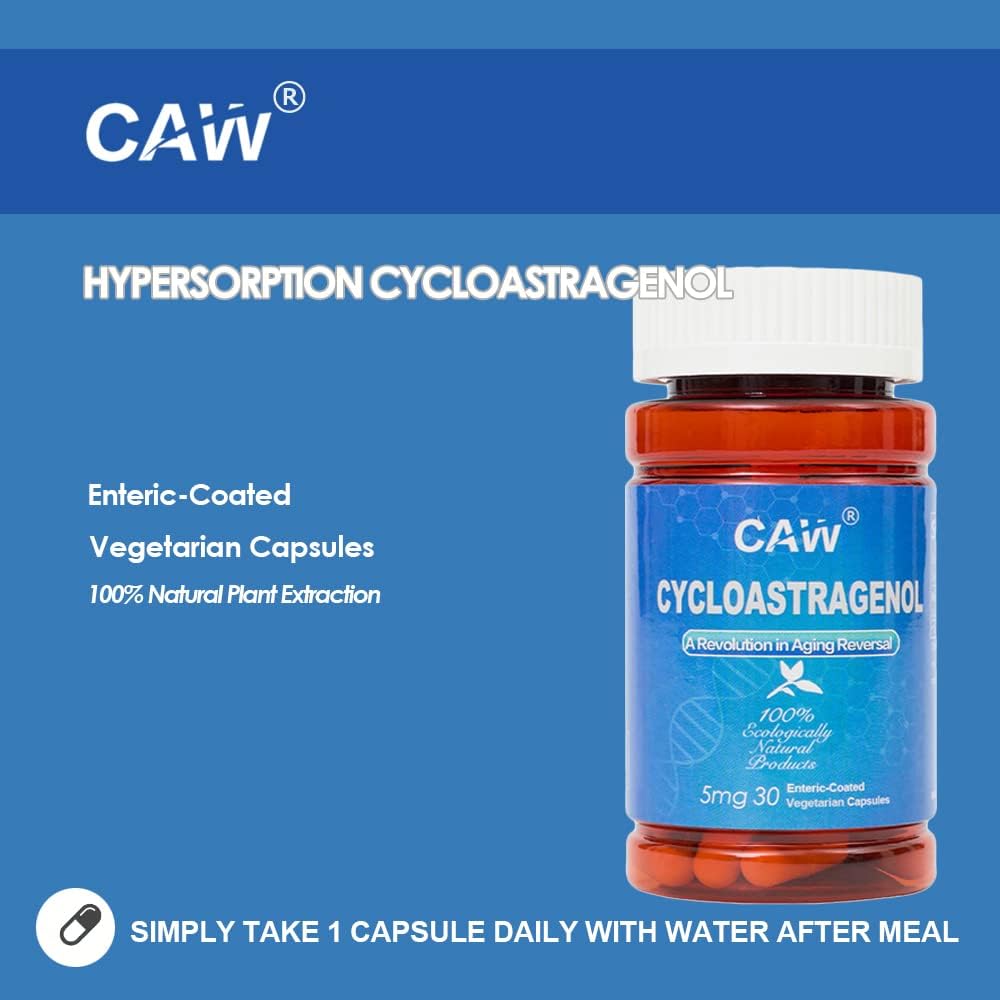 CAW Hypersorption Cycloastragenol 5 mg – Telomere Support – Enteric-Coated Capsules (90 Capsules) - görsel 3
