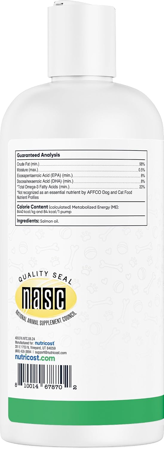 Nutricost Pets Wild Alaskan Salmon Oil for Dogs and Cats, 946 ml - görsel 5