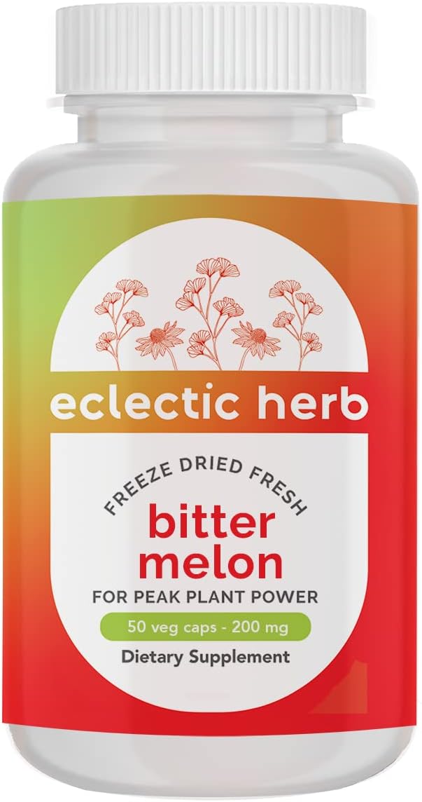 Eclectic Herb Bitter Melon Capsules - Digestion & Immune Support - 200 mg, 90 Capsules - görsel 9