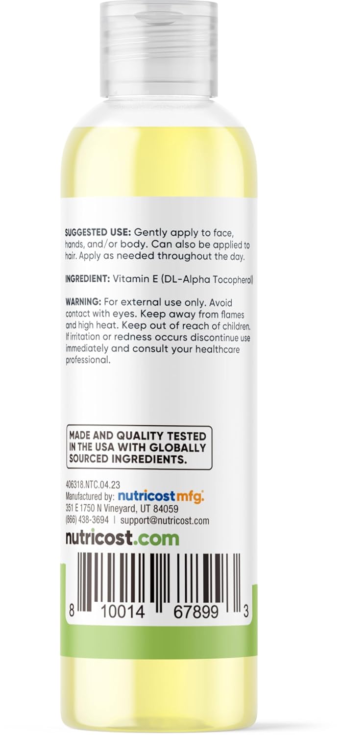 Nutricost Essentials Vitamin E Oil – 236 ml (230,000 IU) - görsel 3