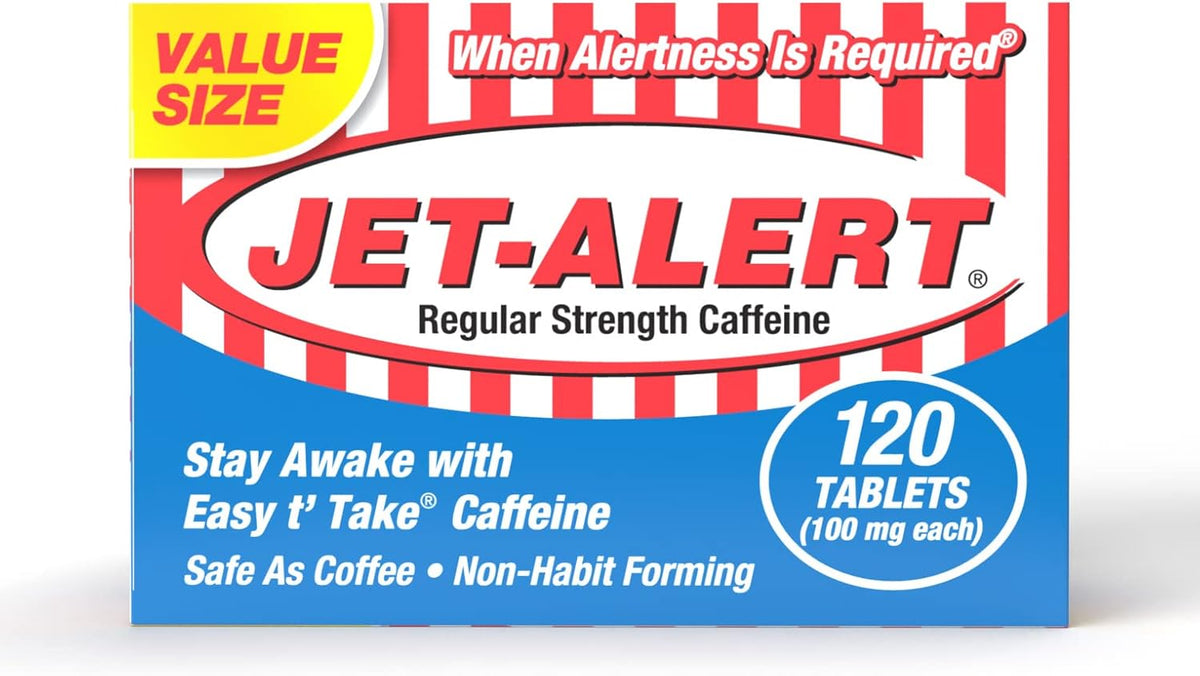 Jet-Alert Caffeine Tablets 100 mg, 120 Tablets - görsel 2