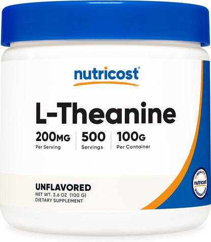 Nutricost L-Theanine Powder 100g - Gluten-free & Non-GM
