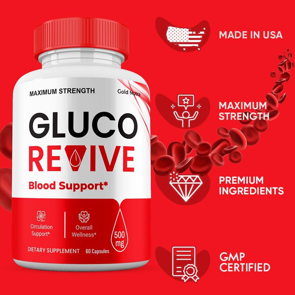 GlucoRevive Capsules – Advanced Formula All Natural Supplement (5 Pack, 300 Capsules, 5 Month Supply) - görsel 3