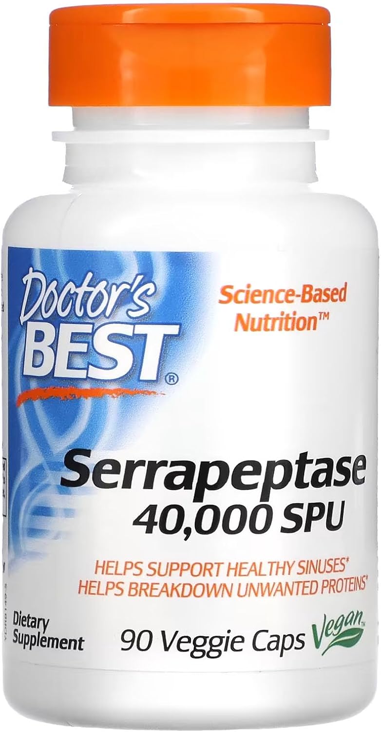Doctor's Best Serrapeptase 40,000 Units – 90 Capsules - görsel 1