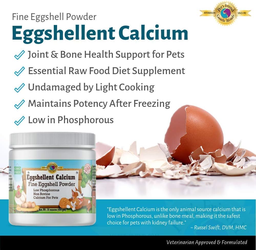 Pet's Friend Eggshellent Calcium for Dogs and Cats – Fine Eggshell Powder, 16 oz (454 g) - görsel 3