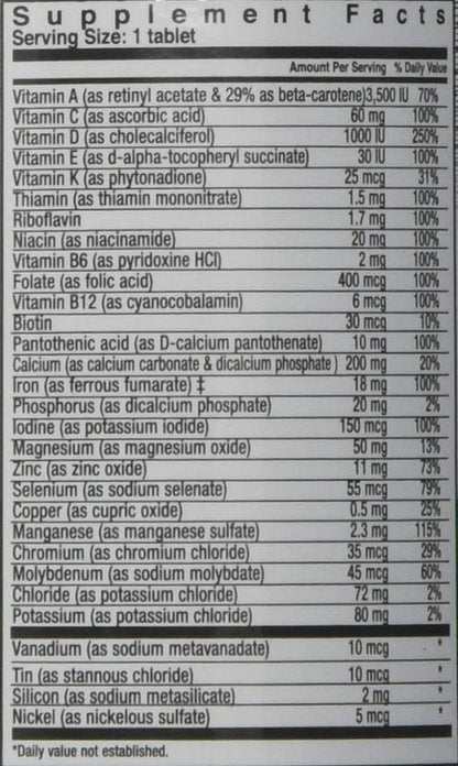 Windmill MILLTRIUM H/P Multivitamin Tablets, 100 Tablets