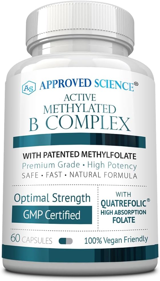 Approved Science Methylated B Complex – Bioactive B Vitamins with 5-MTHF, Methylcobalamin, P5P – 180 Capsules (3-Pack) - görsel 10