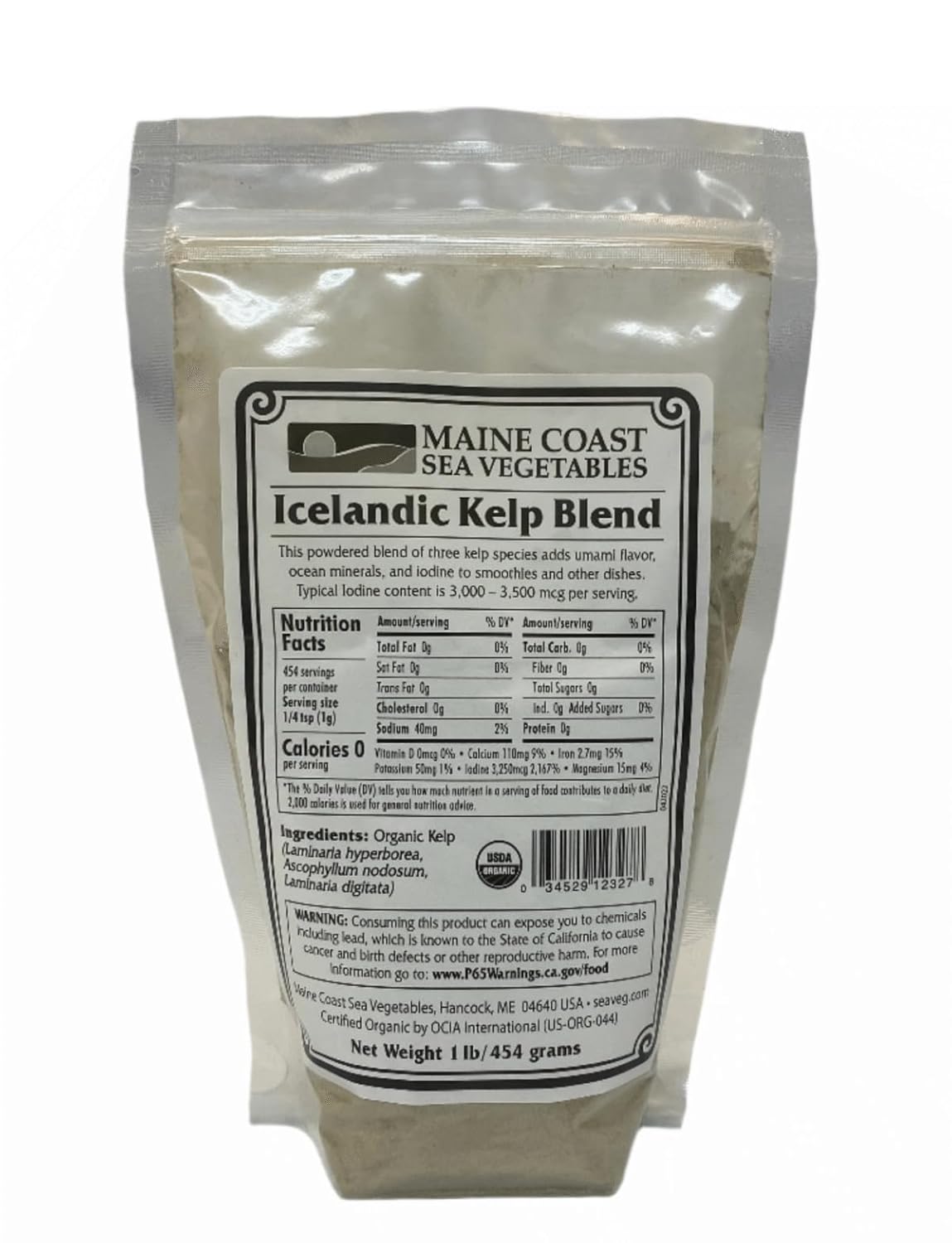 Organic Bladderwrack Powder – Wild Atlantic Seaweed – 454g - görsel 3