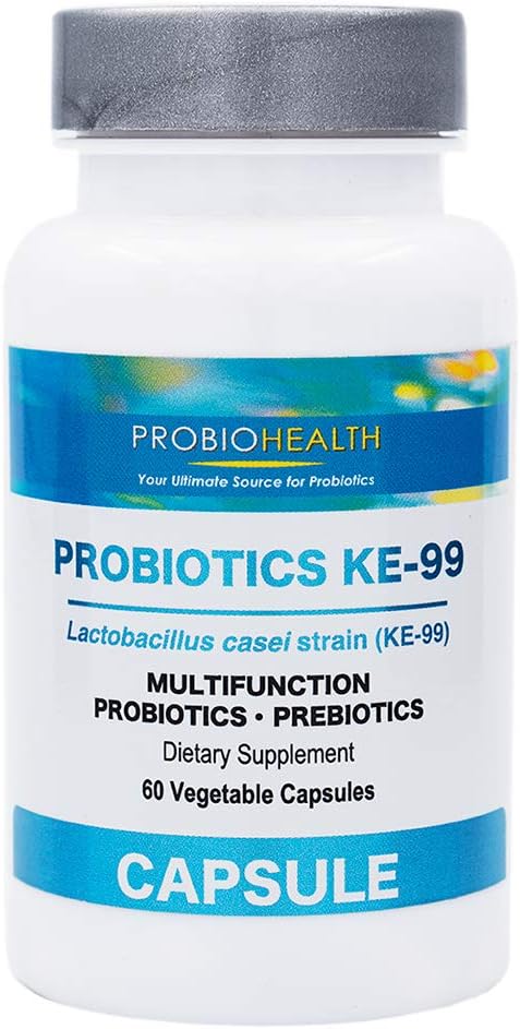 Probiohealth Probiotics 6 Billion CFU – Lactobacillus casei KE-99, FOS, Trehalose, Vegetarian Capsules (60 Count) - görsel 1