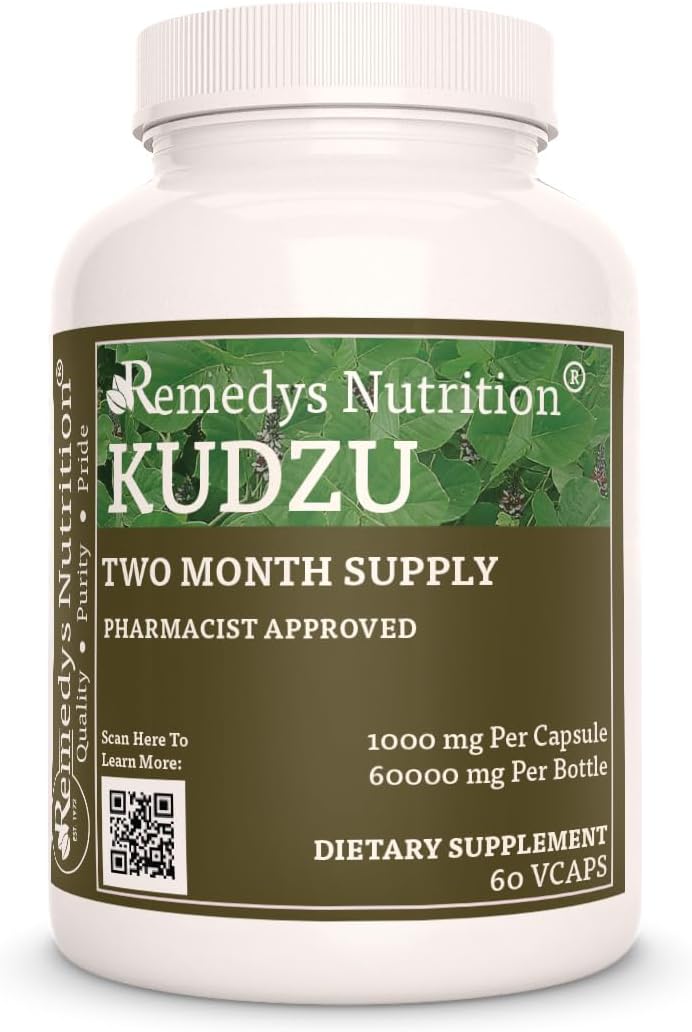 Remedy's Nutrition Kudzu Root | 1000mg Vegan Capsules | 60 Count - görsel 1
