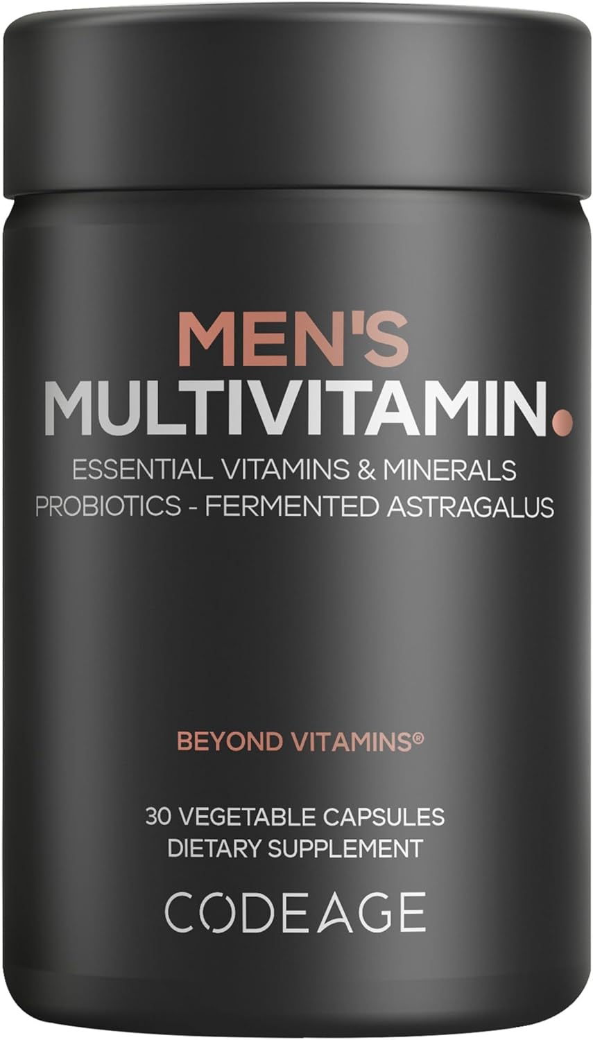 Codeage Men's Multivitamin - Daily Vitamins with Probiotics, 30 Capsules - görsel 1