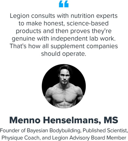 LEGION DHEA 50mg Supplement – Hormone Support & Wellness, Vitality Support, Non-GM, Soya-Free, Gluten-free (120 Capsules)