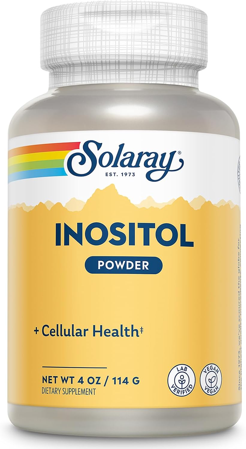 SOLARAY Pure Inositol Powder - Vegan, Lab Verified, 4 oz (113 g, 163 Servings) - görsel 1