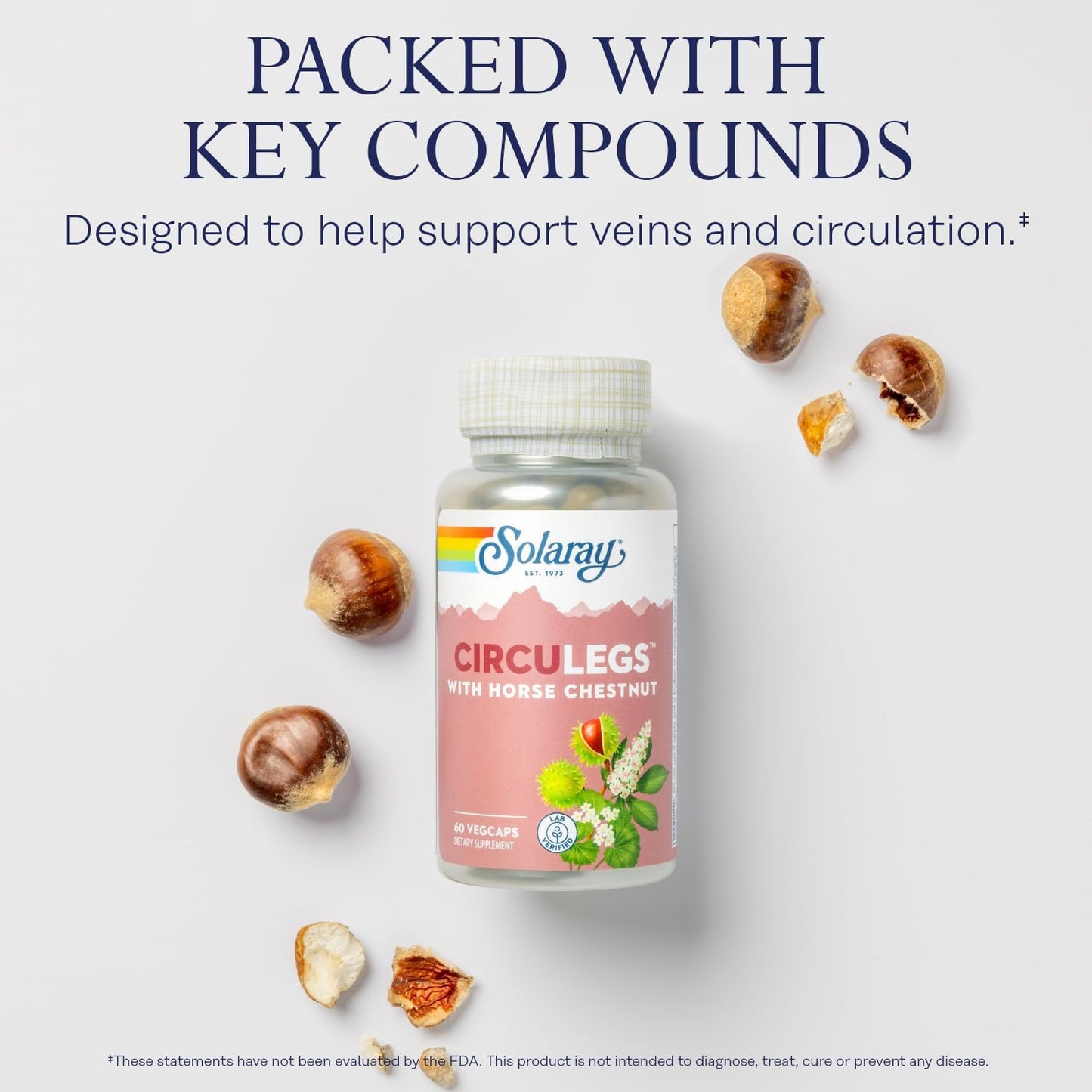 Solaray CirculLegs – Herbal Supplement with Horse Chestnut Extract & Vitamin C - görsel 3