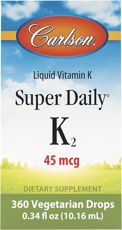 Carlson Super Daily K2, 45 mcg Liquid Vitamin K Supplement