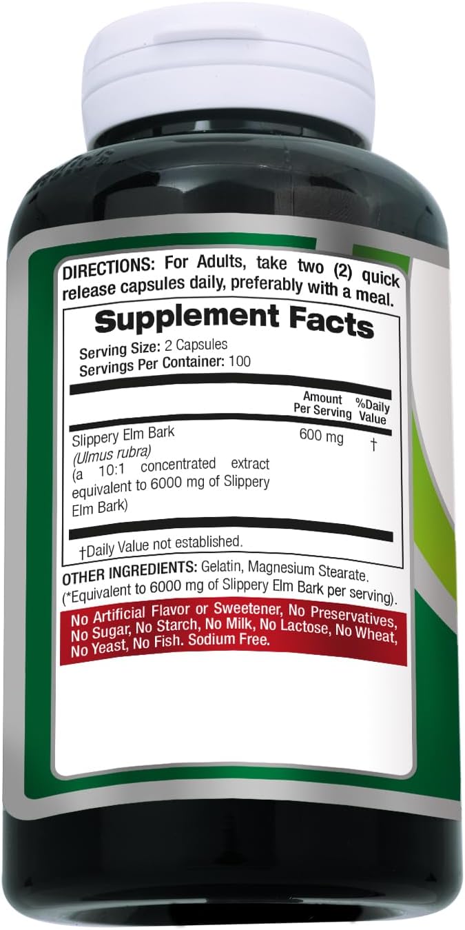 FITO MEDIC'S Lab Slippery Elm Bark Supplement, 200 Capsules - görsel 2