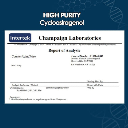 CAW Hypersorption Cycloastragenol 5mg - Cellular Support - 180 Enteric-Coated Capsules (6 Bottles)