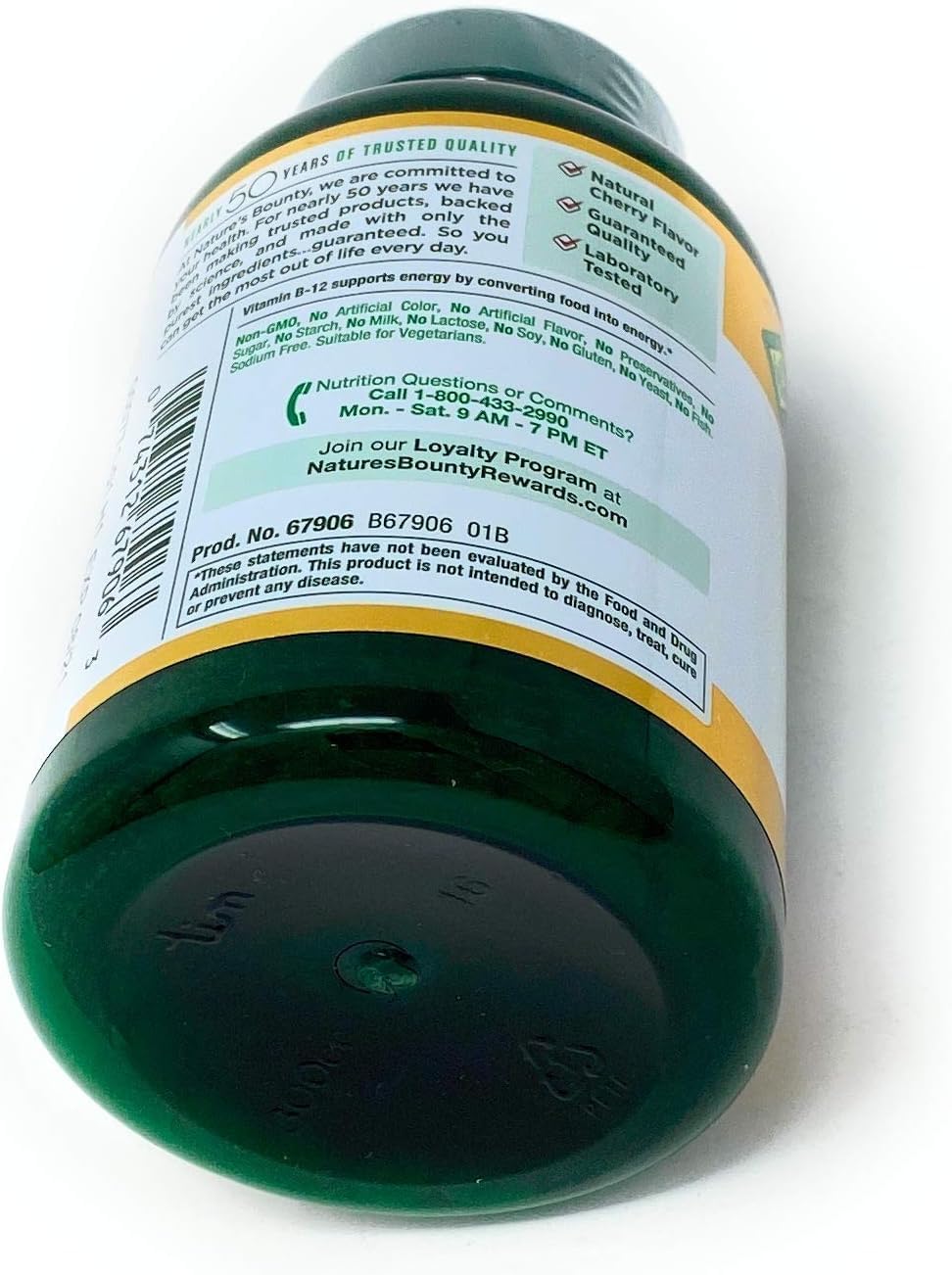 Nature's Bounty Vitamin B12 2500 µg, 300 Sublingual Tablets - görsel 5