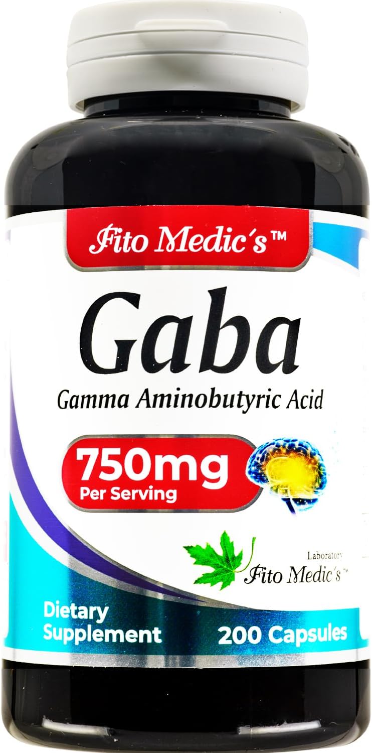 Lab GABA Capsules – 200 Capsules – 750 mg GABA per Serving - görsel 2