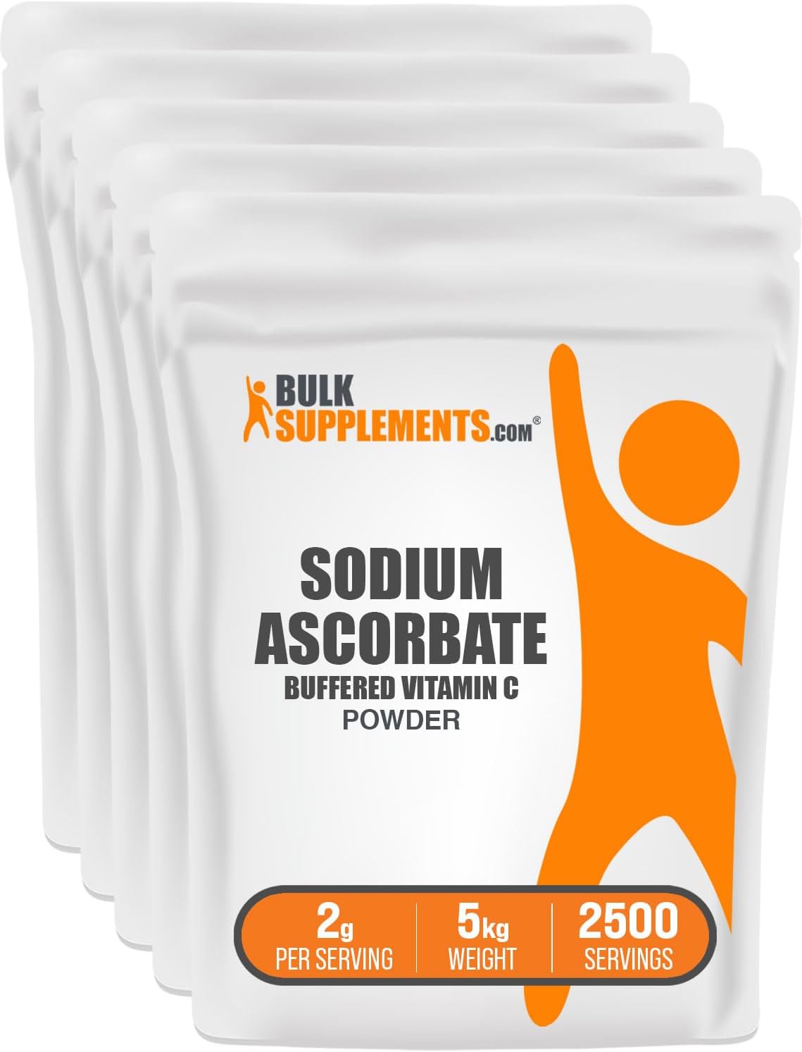 BulkSupplements Sodium Ascorbate Powder - Buffered Vitamin C, Immune Support, 2000mg per Serving, 5kg (Pack of 5) - görsel 1