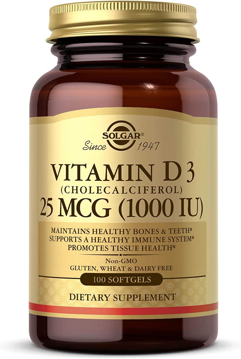 Solgar Vitamin D3 1000 IU Softgels - 100 Softgels - görsel 1
