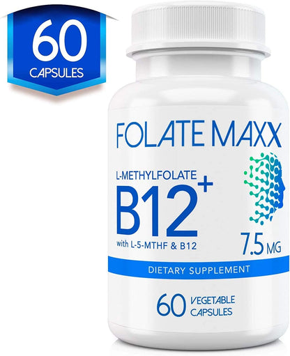 L-Methylfolate 7.5mg Plus Methylcobalamin B12 – 60 Capsules – Active 5-MTHF for Mood, Methylation & Cognitive Support