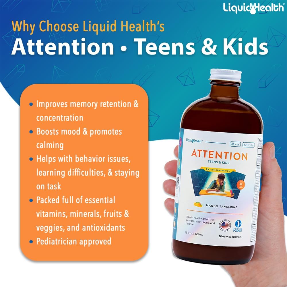 LIQUIDHEALTH Attention Liquid Multivitamin for Children & Teenagers (2-Pack) - görsel 3