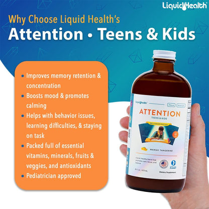 LIQUIDHEALTH Attention Liquid Multivitamin for Children & Teenagers (2-Pack)