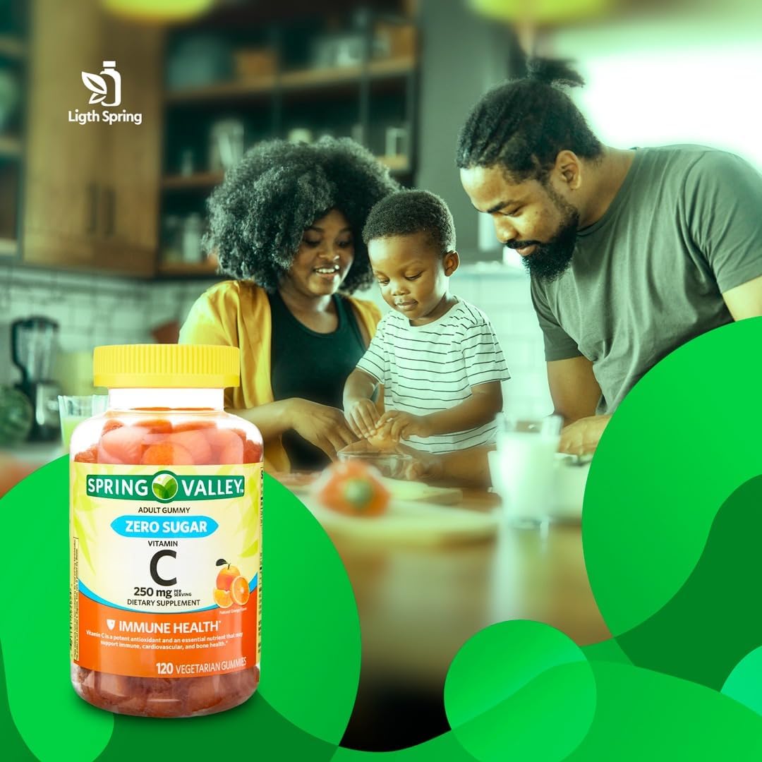 Zero Sugar Vitamin C Gummies Dietary Supplement, 250 mg, 120 Gummies - görsel 2