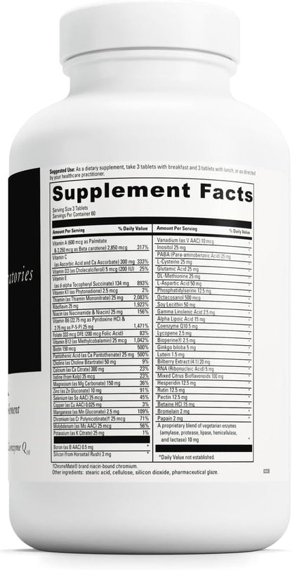 DAVINCI Labs Spectra Senior - Multivitamin with CoQ10, Lutein, and Ginkgo Biloba, 180 Capsules