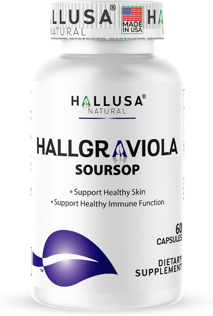 Graviola Soursop Capsules 800mg | Herbal Supplement for Antioxidant Support, Cellular Health, Skin Appearance & Digestive Comfort | 60 Capsules