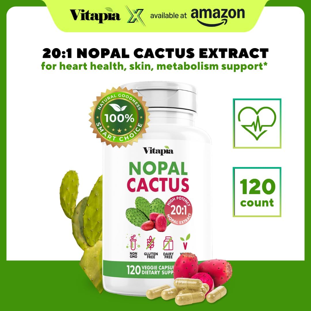 Vitapia Nopal Cactus Extract - 120 Veggie Capsules - görsel 2
