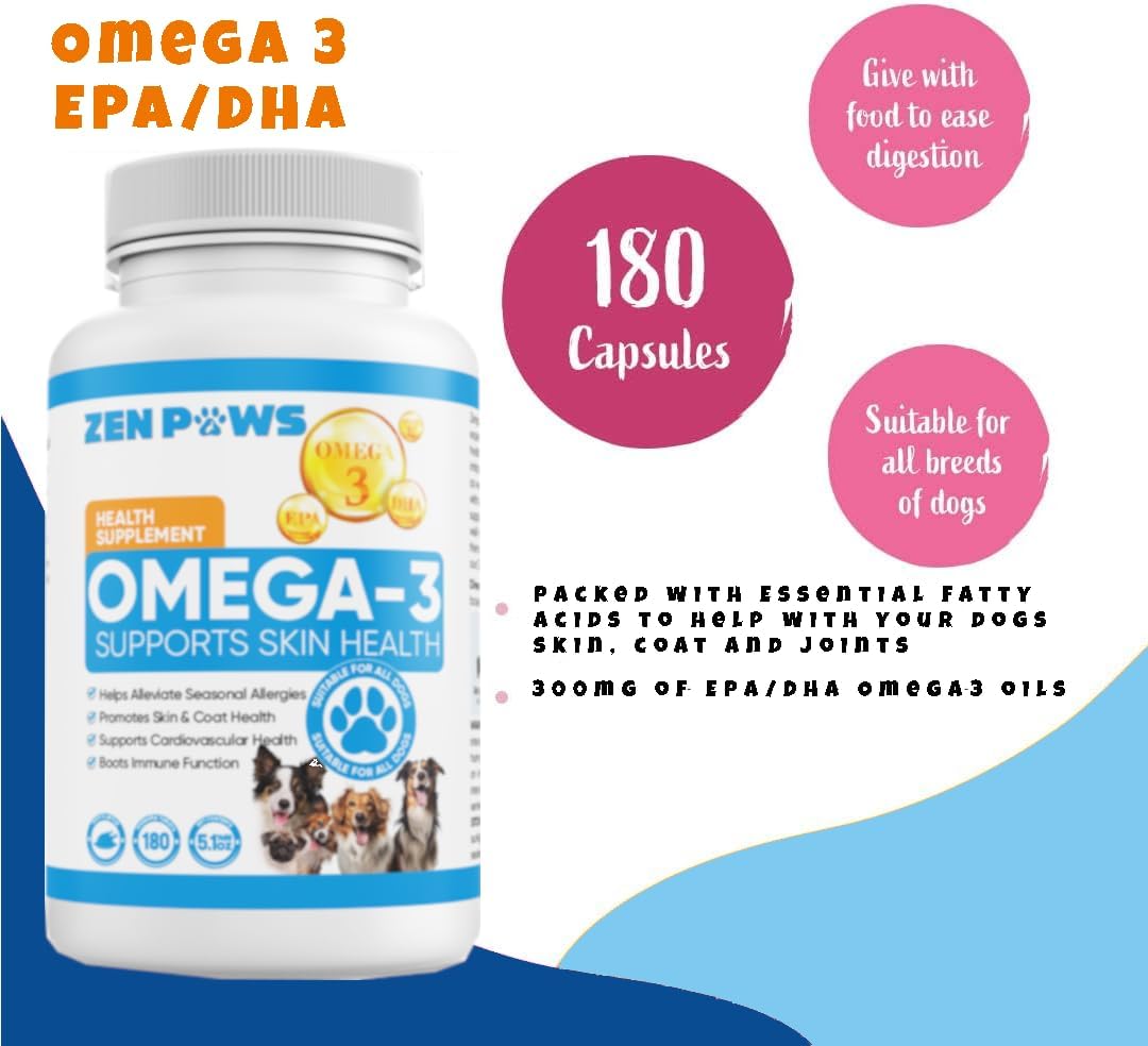 Zenpaws Omega-3 Fish Oil for Dogs – 180 Chewable Tablets - görsel 6