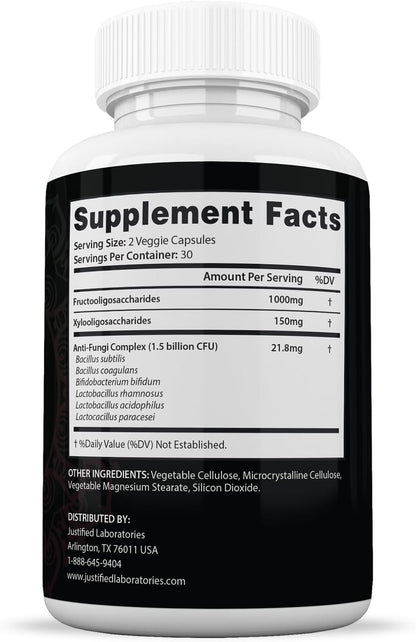 Justified Laboratories Metanail 1.5 Billion CFU Probiotic Nail Support – 60 Capsules
