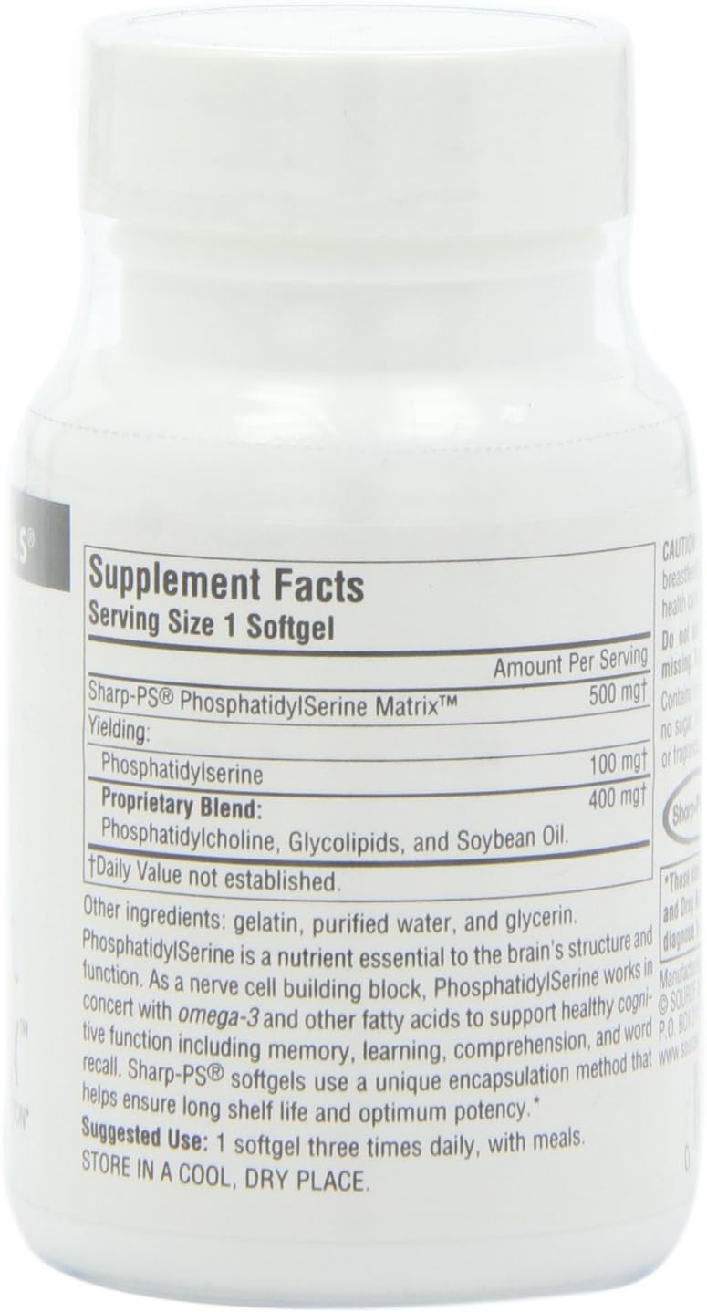Source Naturals Phosphatidylserine Matrix 500 mg – 30 Softgels - görsel 4