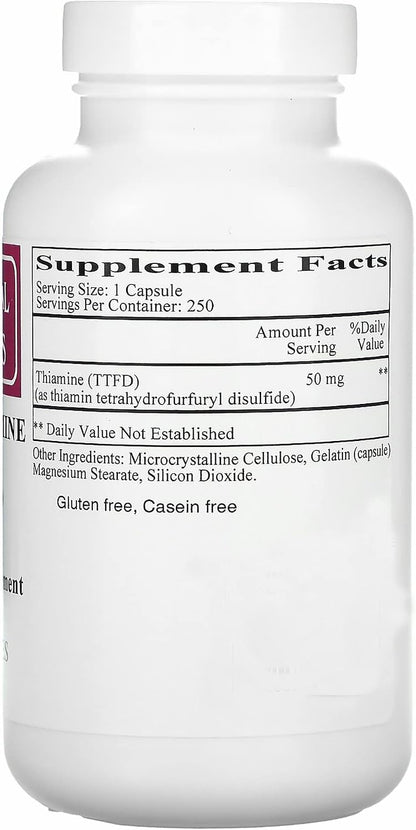 Ecological Formulae All Thiamine Vitamin B1 50 mg, 2 x 250 Capsules
