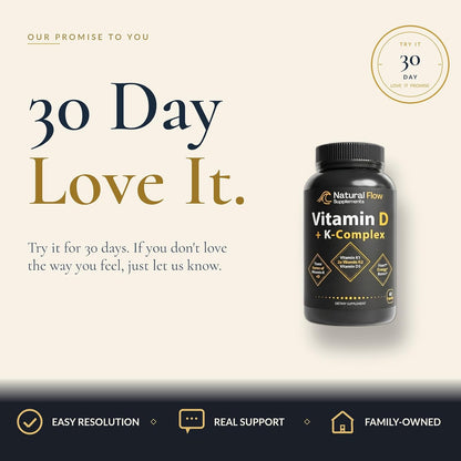 Natural Flow Vitamin D3 with K2 Complex
