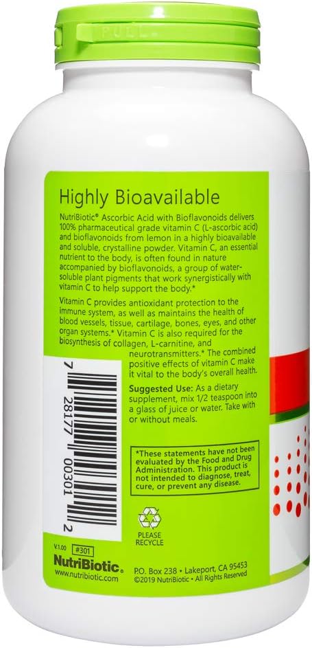 NutriBiotic Ascorbic Acid with Bioflavonoids Powder, 454 g - görsel 2