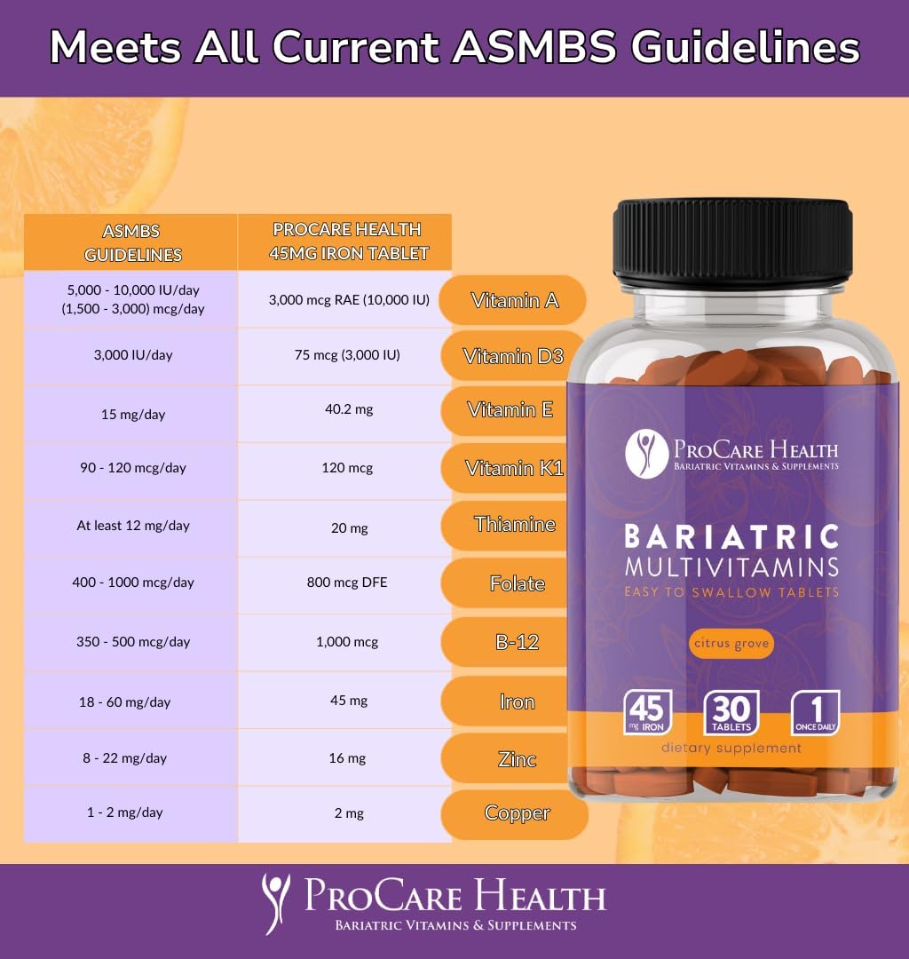 ProCare Health Bariatric Multivitamin with Iron 45mg - 30 Tablets - görsel 8