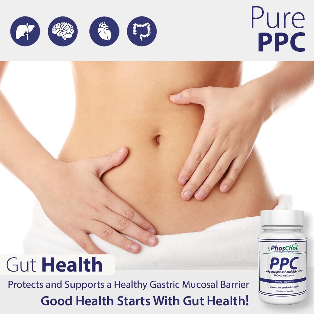 Nutrasal PhosChol PPC Polyenyl PhosphatidylCholine Choline Supplement 900mg 300 Gelatine Capsules - görsel 7