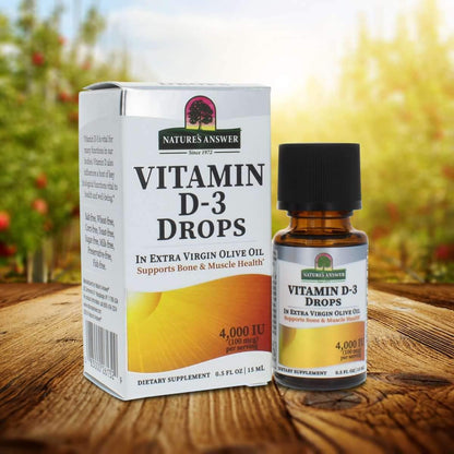 Nature's Answer Vitamin D-3 Drops 4000 IU, 15 ml