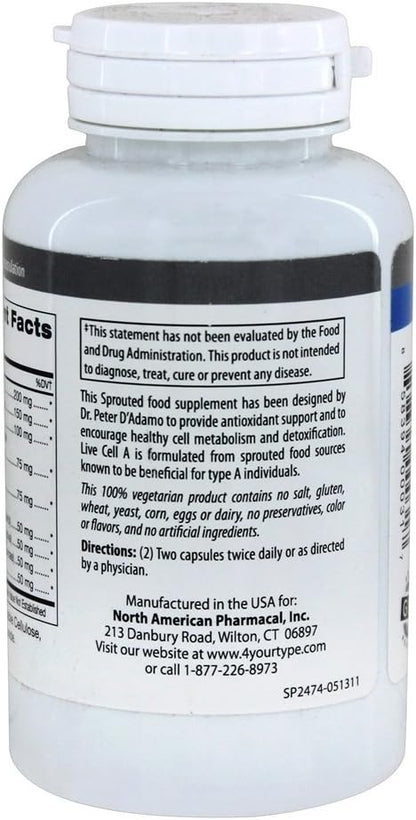 D'Adamo Personalised Nutrition - Live Cell A 90 Capsules