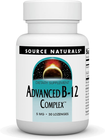 Source Naturals Advanced B-12 Complex – 5 mg, 60 Lozenges