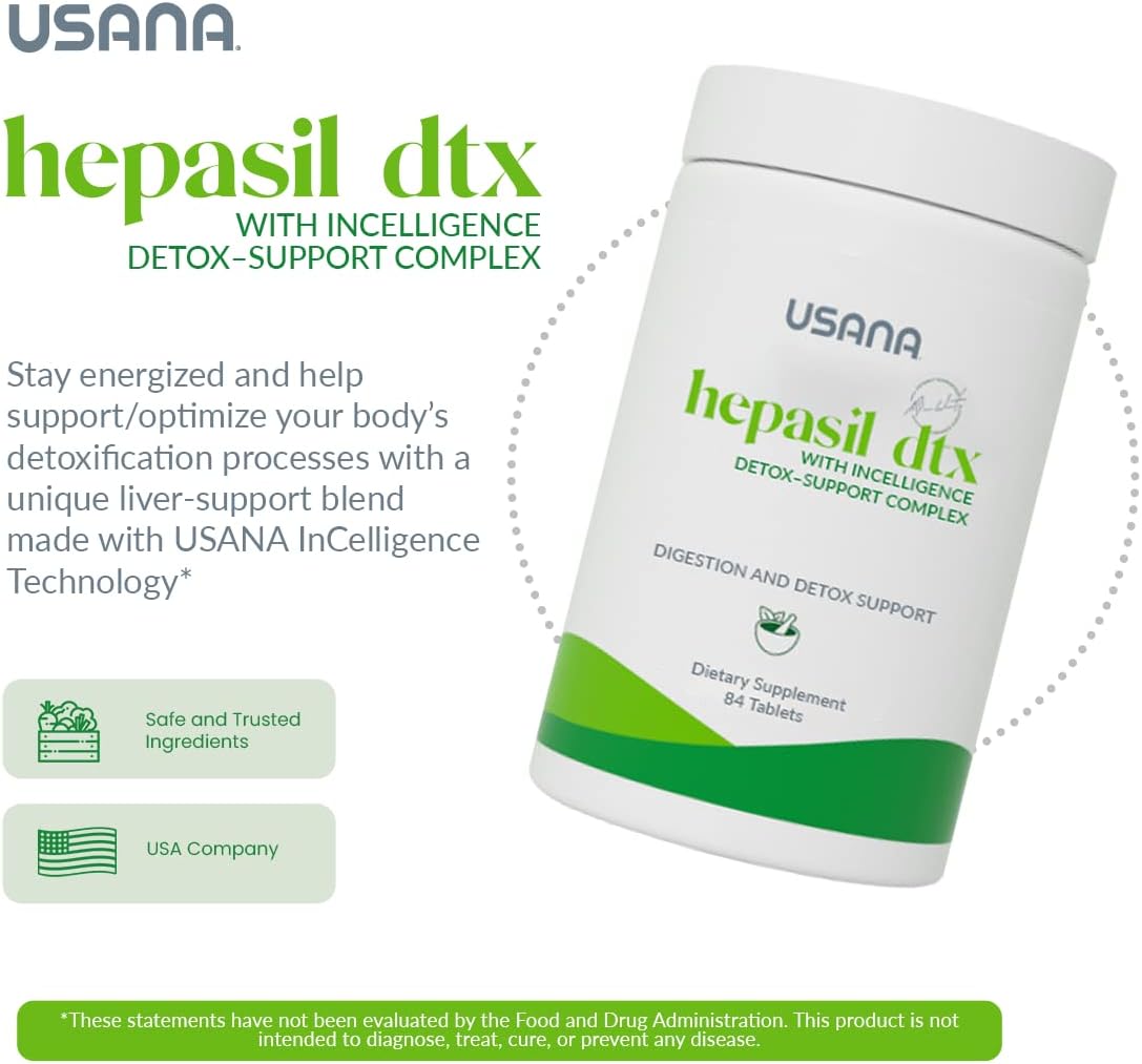 USANA Hepasil DTX with InCelligence – Liver Support Complex – 84 Tablets (28-Day Supply) - görsel 3