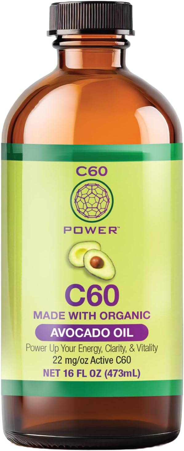 C60 Power in Organic Avocado Oil – 99.99% Pure Carbon Fullerenes, 473 ml - görsel 1