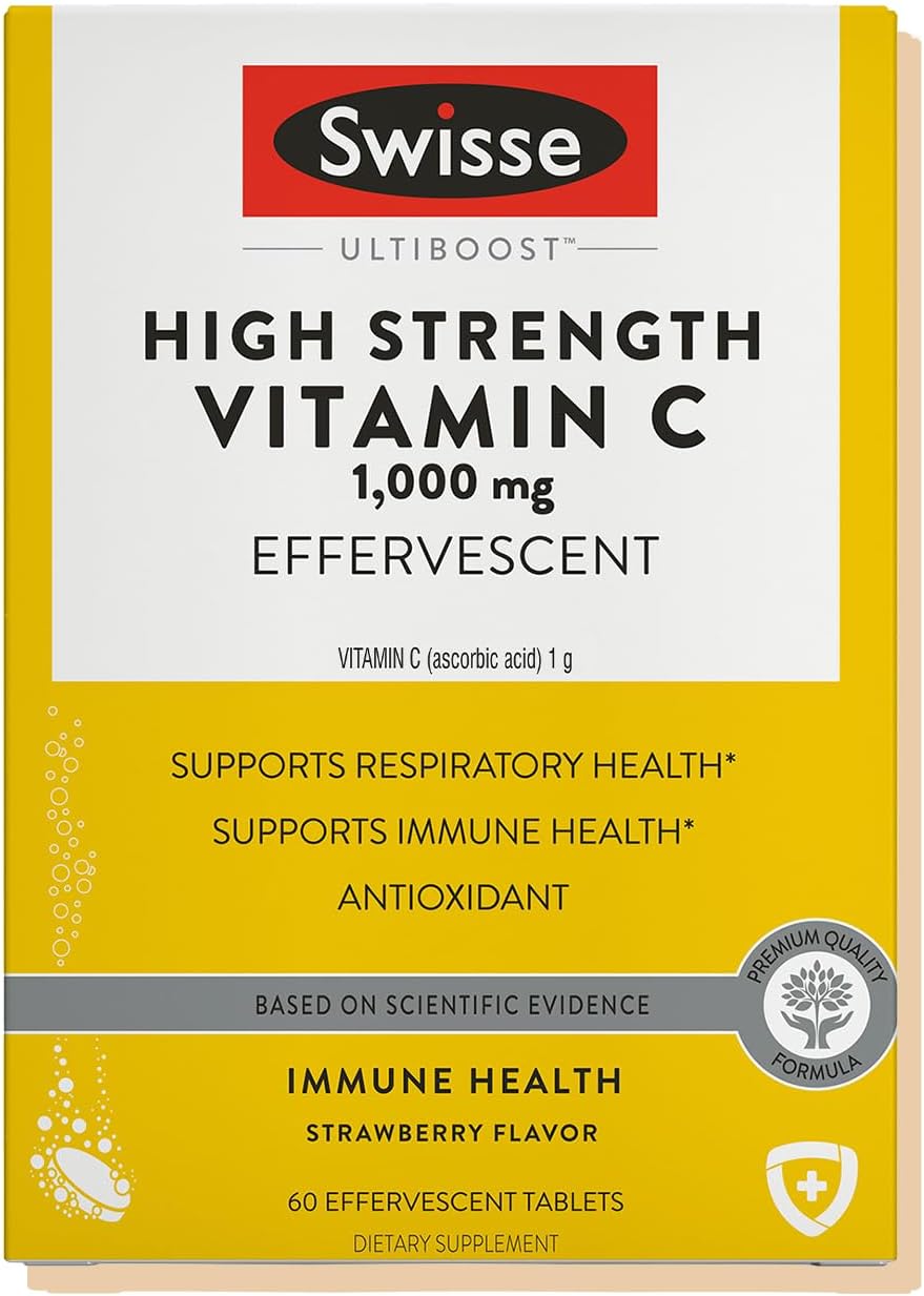Swisse Effervescent Vitamin C 1000mg - Dissolvable Tablets, Immune Support, 60 Count - görsel 3