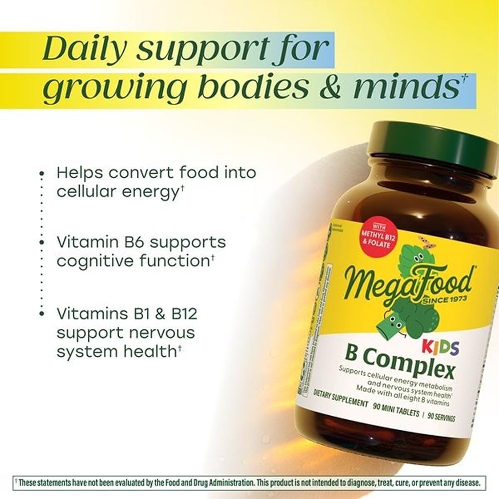 MegaFood Children's Vitamin B Complex – 90 Mini Tablets - görsel 3