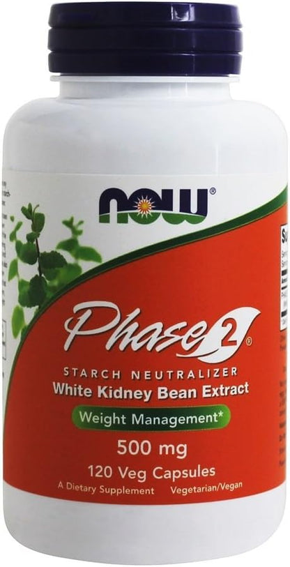 NOW Foods Phase 2 500 mg 120 Veggie Capsules