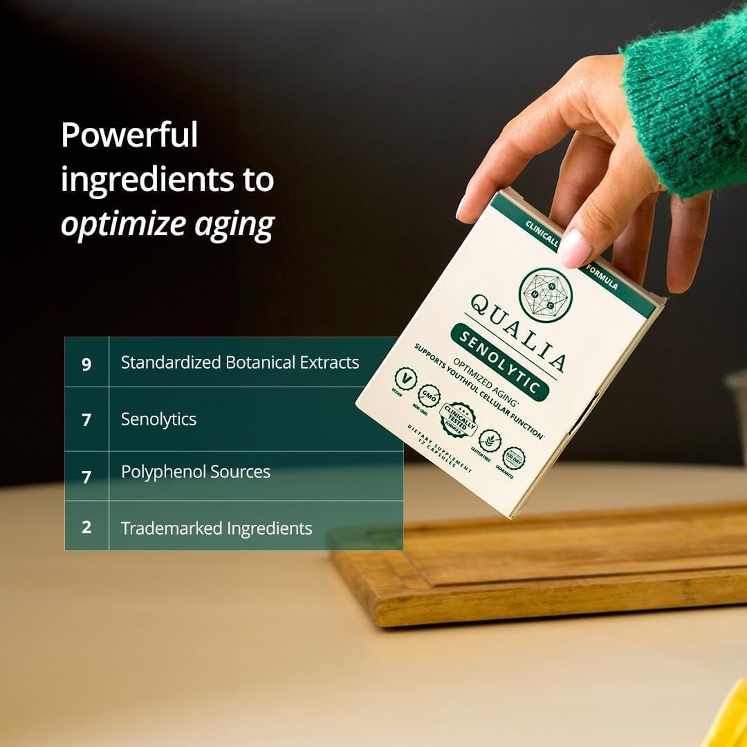 Qualia Senolytic Supplement – Fisetin, Quercetin, Piperlongumin – 1 Month's Supply - görsel 6