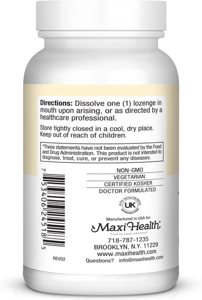Maxi Health Triple B Lozenges - Vitamin B12 & B6 & Biotin - Strawberry Flavour - 180 Chewies - Kosher